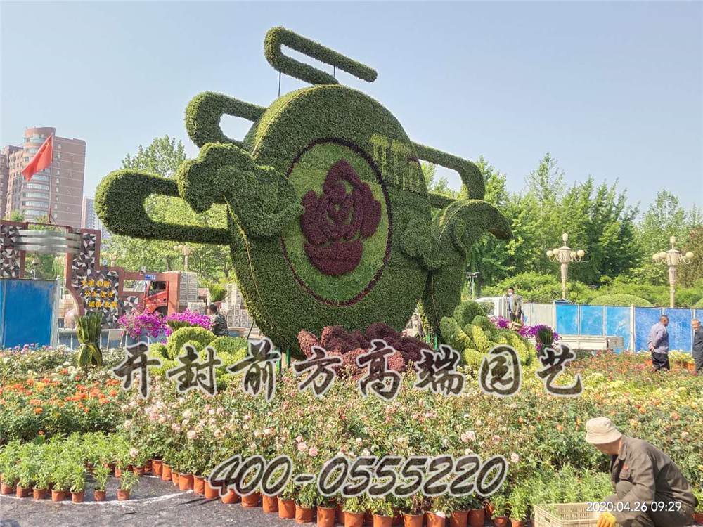 河北石家莊五色草造型立體花壇