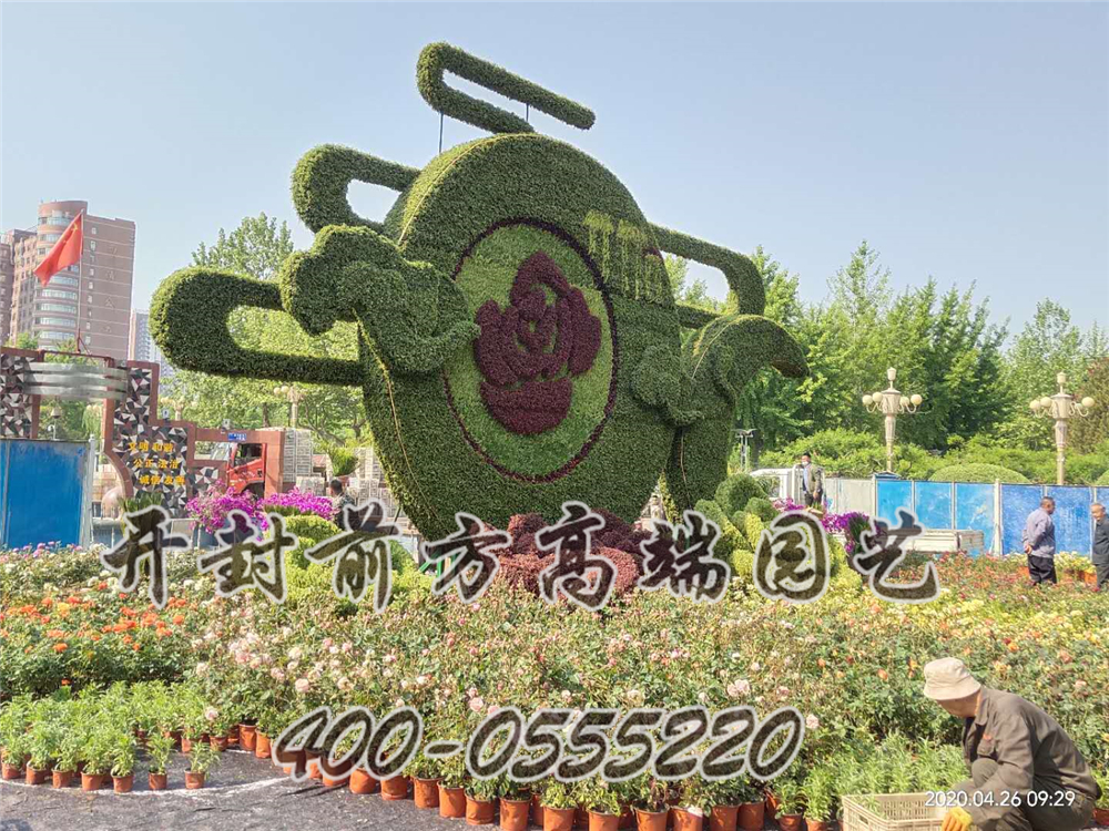 河北石家莊五色草造型立體花壇