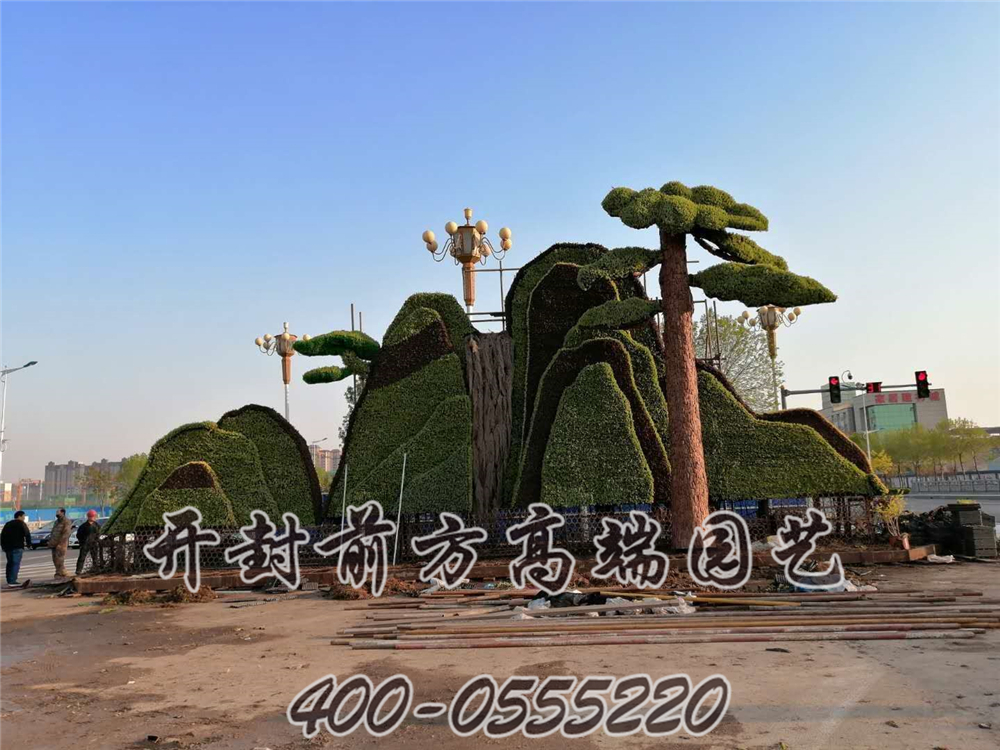 2020年春季衡水市街道五色草造型修復