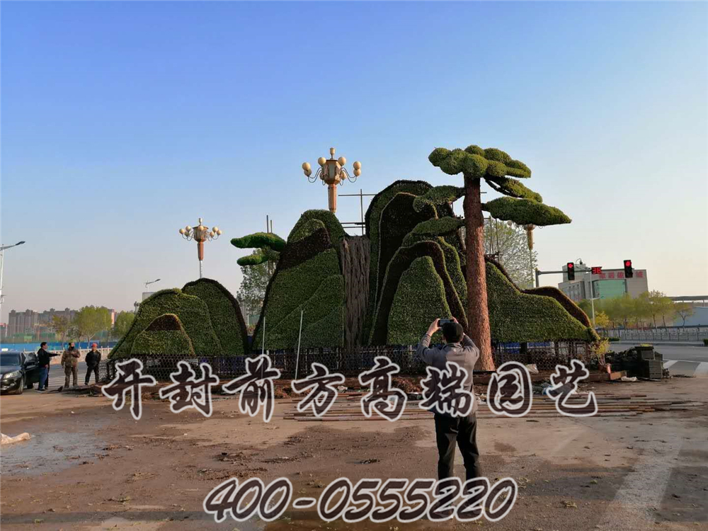 2020年春季衡水市街道五色草造型修復